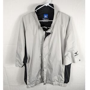 Mizuno XL ImpermaLite Waterproof Jacket Men Gray Black Golf Rain Windbreaker